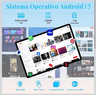 Tablet Android 15 11 Pulgadas 24GB RAM 256GB
