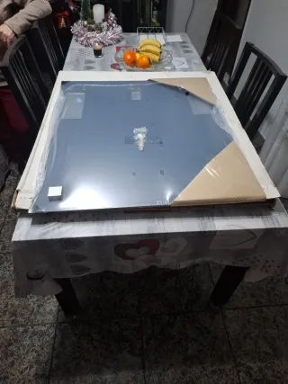 Espejo grande plateado