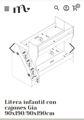 Litera con almacenamiento