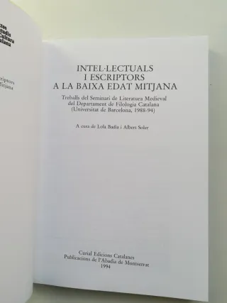 Intel·lectuals i escriptors a  Baixa Edat mitjana