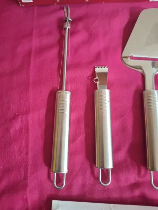 Set cubiertos queso metal