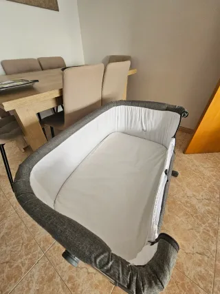 Cuna colecho Kinderkraft gris