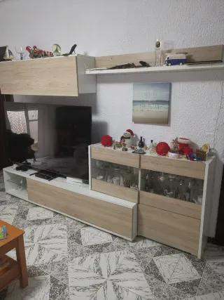 Mueble de salón con luces LED