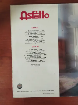 Vinilo Asfalto 1983