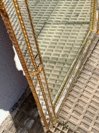 Espejo Antiguo Rectangular Dorado