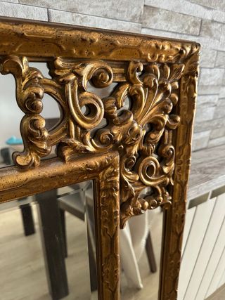 Espejo Dorado Marco Tallado 103x83