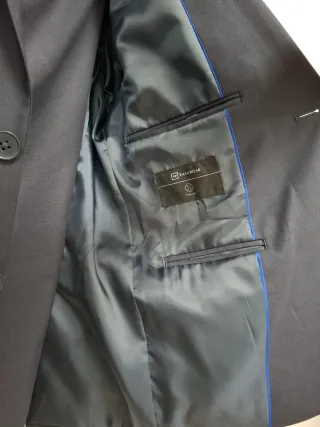 Traje de chaqueta infantil azul marino