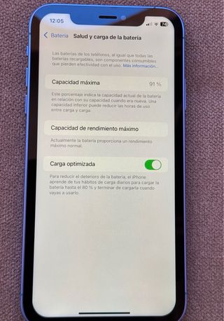 iPhone XR 64GB 91%bat En Carcasa iPhone 16 Azul
