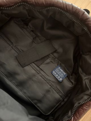 Mochila impermeable Kangol marrón y verde