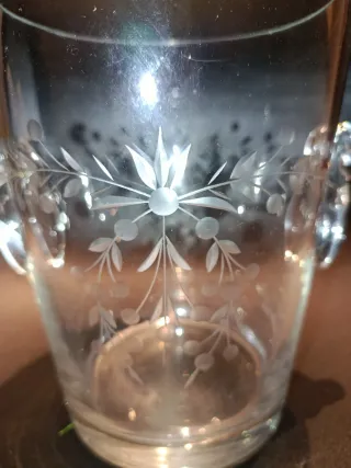 Cubitera grande  cristal tallado ANTIGUA