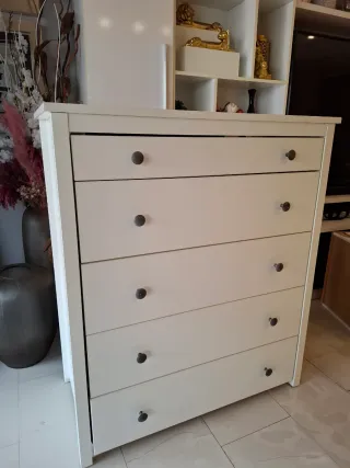 Cajonera Ikea Blanca 5 Cajones 104x90x44cm