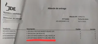 Cafetera LOR Barista Sublime Compact