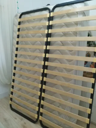 Somier metálico con base de madera 1,50 x1,90