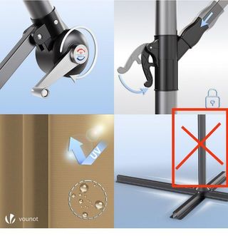 Sombrilla Parasol de terraza con manivela