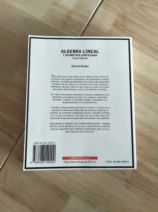 Algebra lineal y geometria cartesiana (Spanish ...
