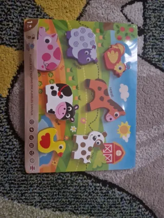Puzzle Encajable Granja Infantil 1+ NUEVO