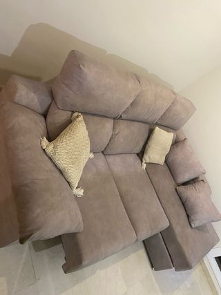 Sofá chaise longue marrón