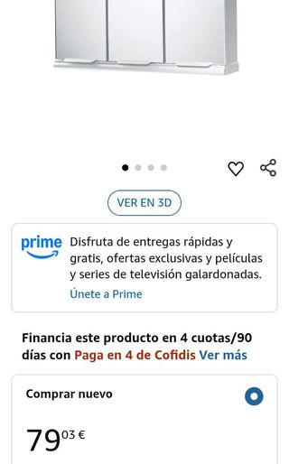 Armario de baño 3 puertas Gedy