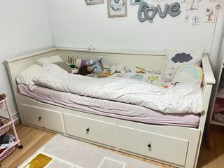 Cama nido Hemnes blanca con 3 cajones
