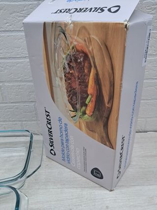 Fuente de horno, Cacerola con Tapa, Fuente de Cristal 3 l