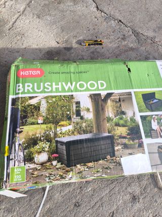 Keter brushwood Arcón exterior, Baúl almacenaje, 454L