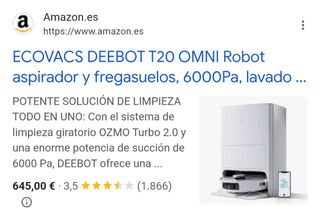 Robot Aspirador ECOVACS DEEBOT T20