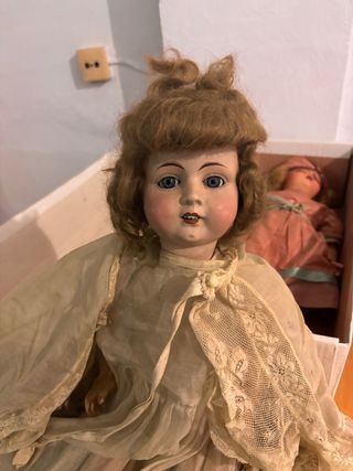 Muñecas antiguas de porcelana 53cm