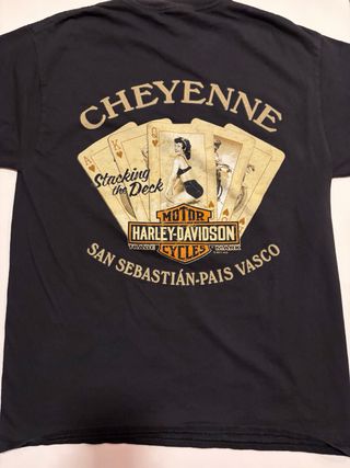 Camiseta Harley-Davidson Negra. Manga corta