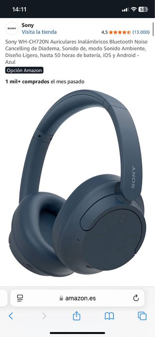 Auriculares Sony WH-CH720N