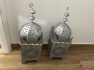 Candelabros de Metal Plateado