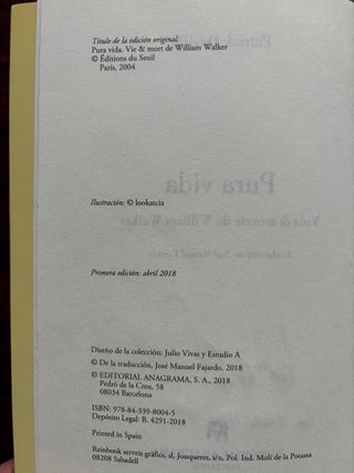 Pura vida. Primera Edición.