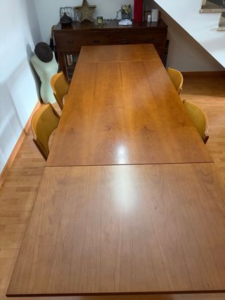 Mesa comedor extensible madera