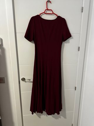 Vestido rojo de manga corta