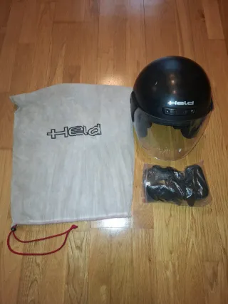 Casco de moto HELD negro mate con pantalla XL