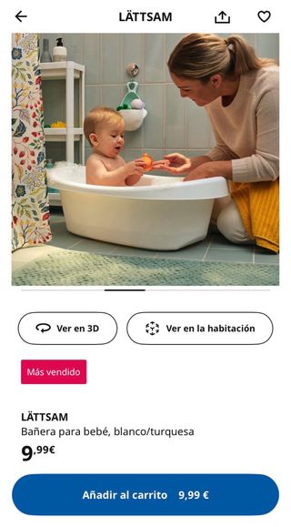 Cuna + colchón + cambiador + bañera