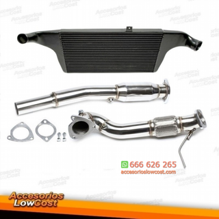 KIT INTERCOOLER + DOWNPIPE AUDI A3 TT CON CATALIZ