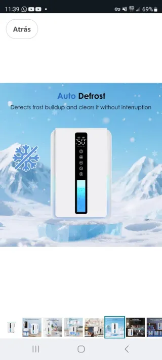 Deshumidificador Blanco y Azul