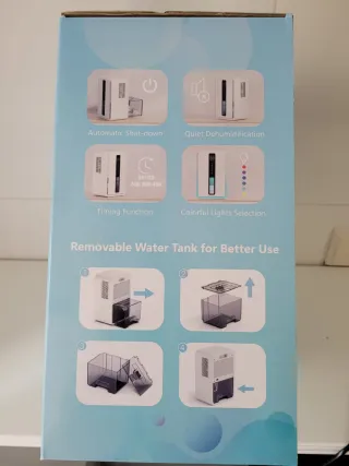 Deshumidificador Blanco y Azul