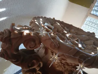 Pie mesa redonda imitación mármol