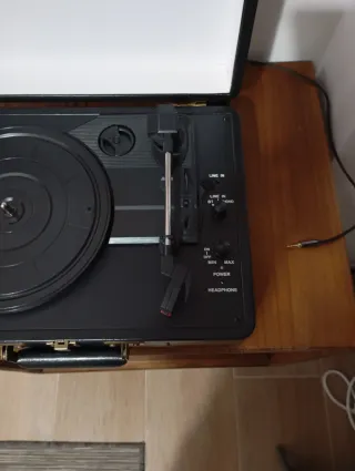 Tocadiscos Vinilo Trynnay Negro/Marrón