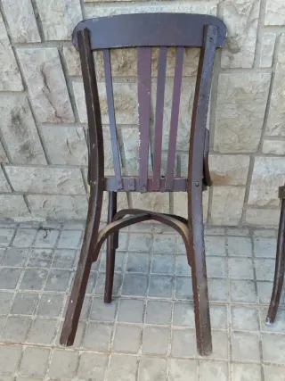2 Sillas Antiguas Madera Bar