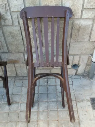 2 Sillas Antiguas Madera Bar