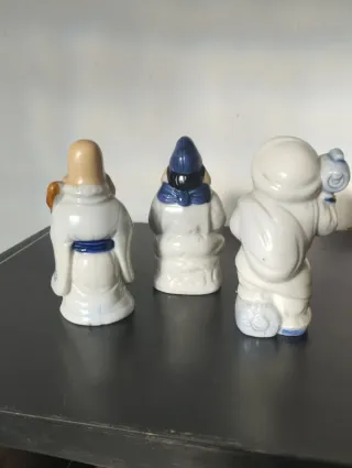 3 Figuras Chinos Suerte Porcelana