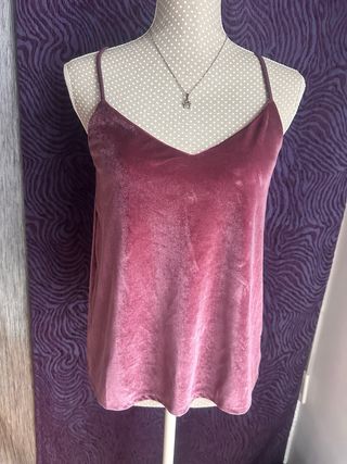 Top de tirantes de terciopelo Talla M