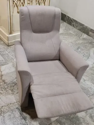 Sillón relax tela beige