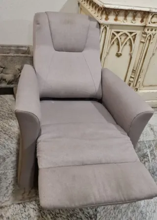 Sillón relax tela beige