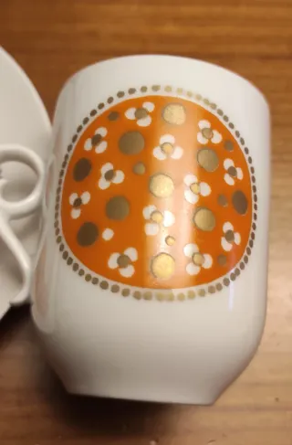 Set 6 Tazze Caffè Arabia Pimpinella Porcellana