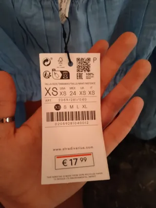 Blusa Crop Top Azul Hombros Descubiertos