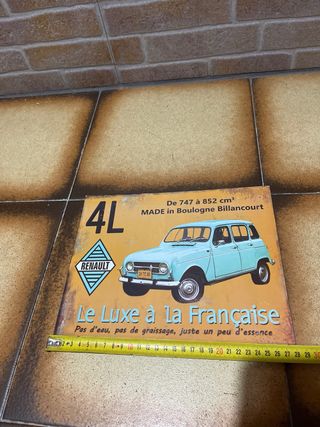 Antigua placa decorativa 4L Le Luxe à la Française