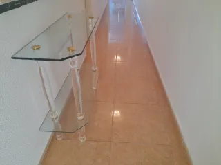 Mesa recibidor de cristal